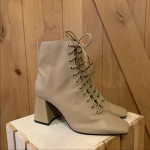 Zara | Shoes | Zara Nwt Lace Up Beige 